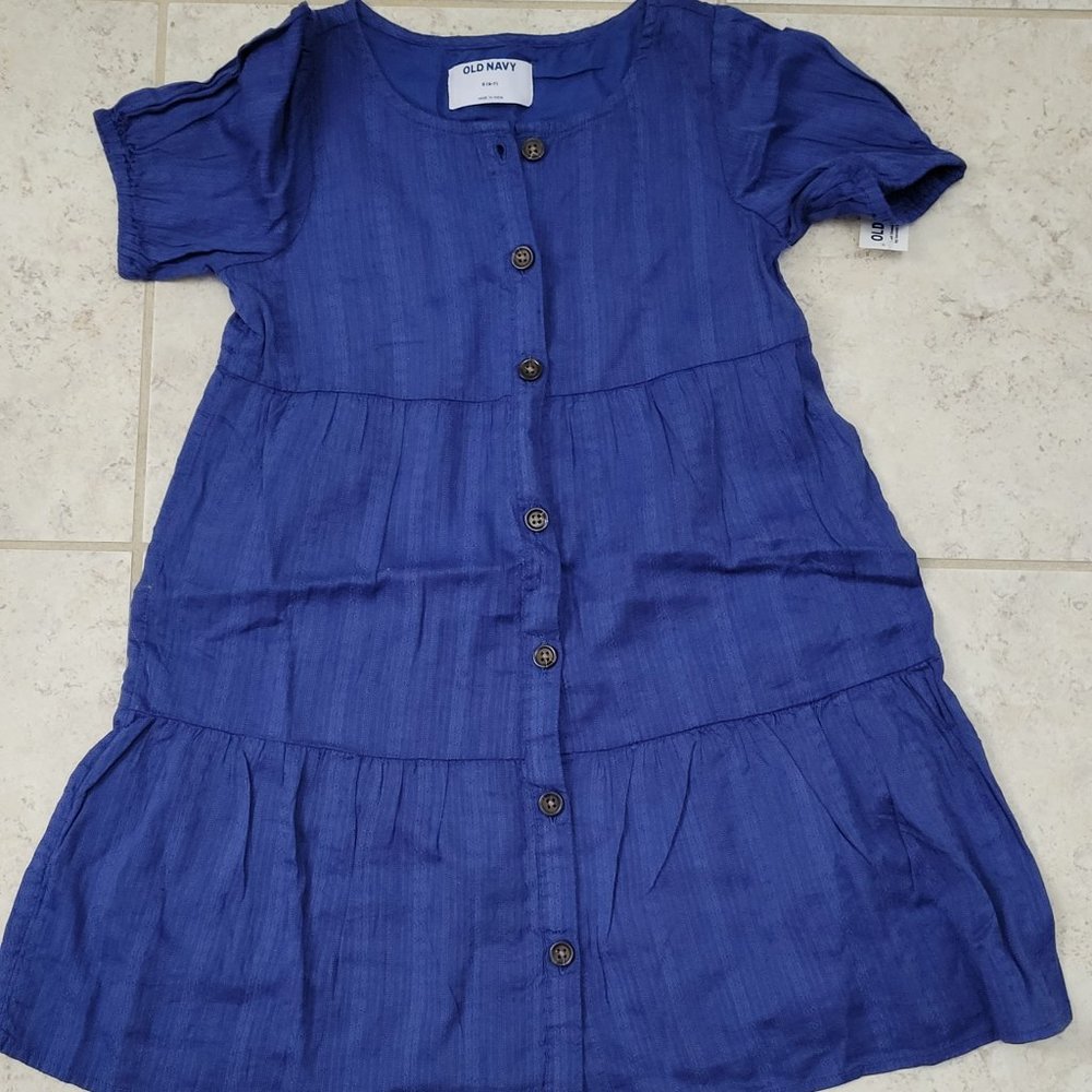 Old Navy girls sz 6/7 dress blue BNWT